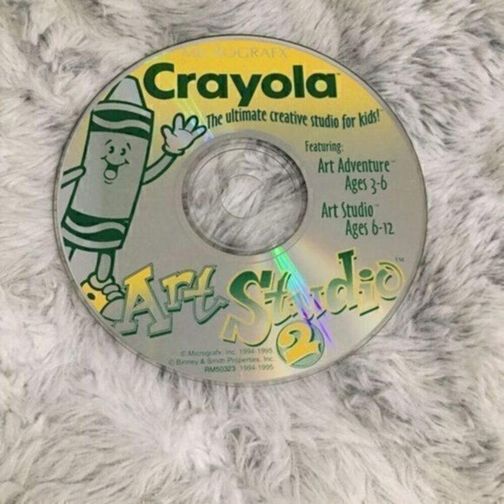 Vintage Crayola Art Studio 2 (Micrografx) (1995) CD ROM Computer Game